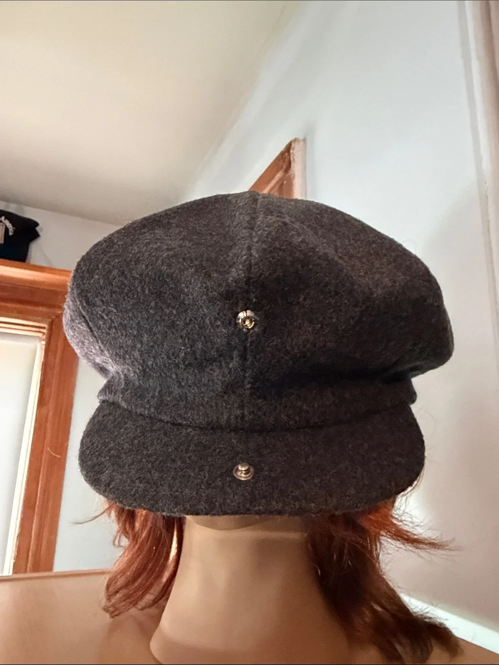 Grey Wool Newsboy hat CAPAS Headwear N.Y. Made in USA